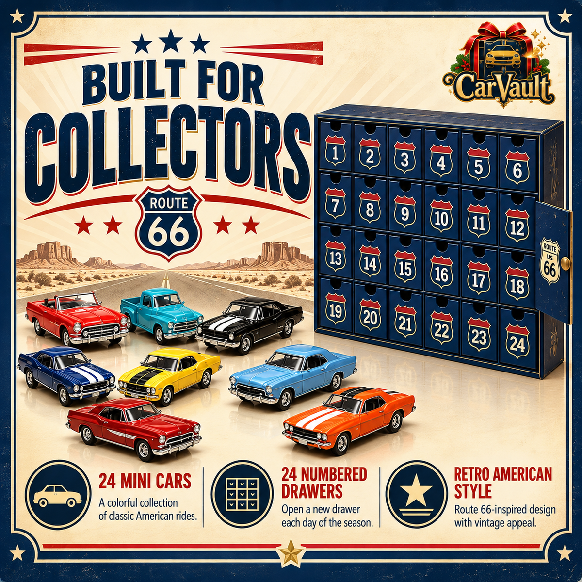 CarVault™ Classic American Cars Advent Calendar