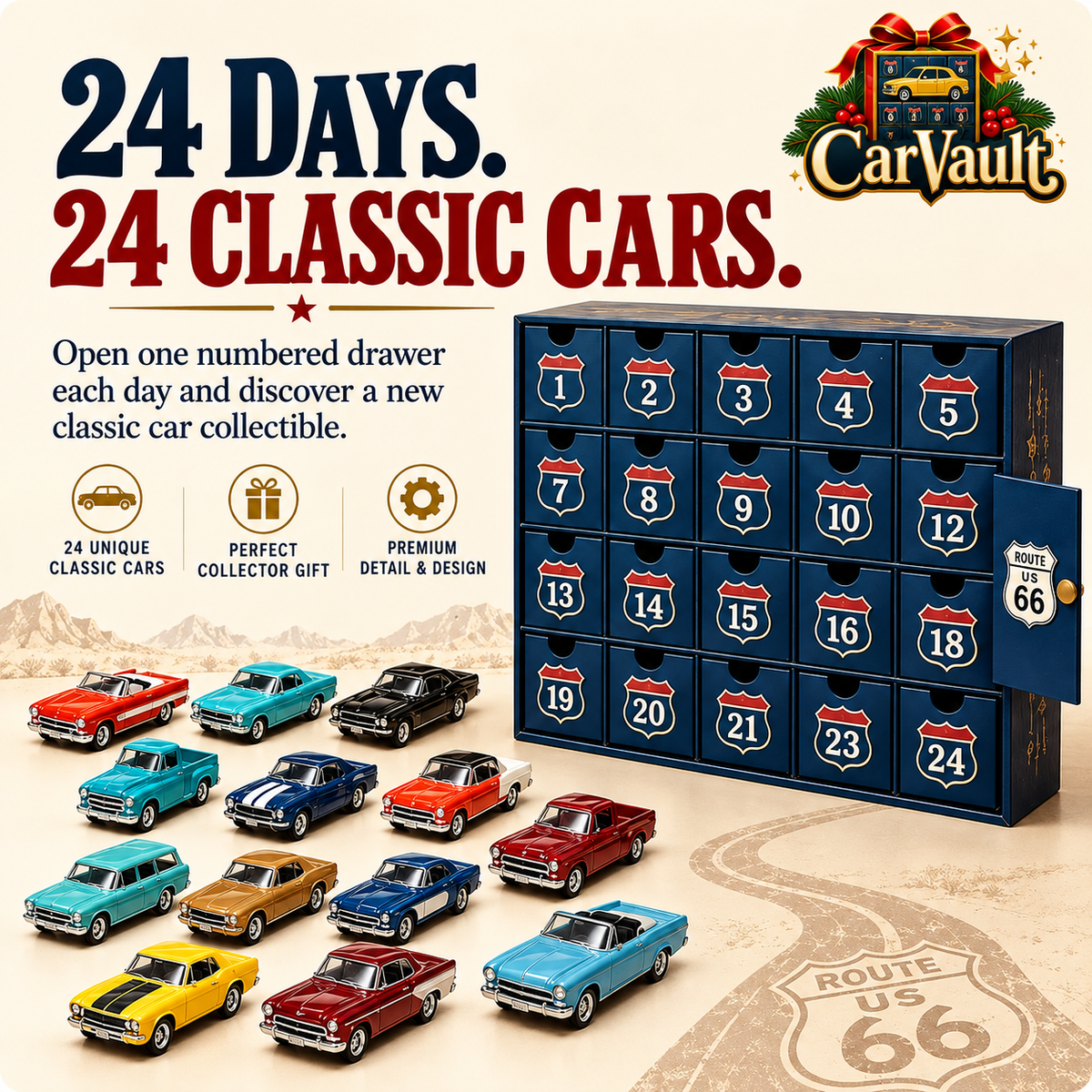CarVault™ Classic American Cars Advent Calendar